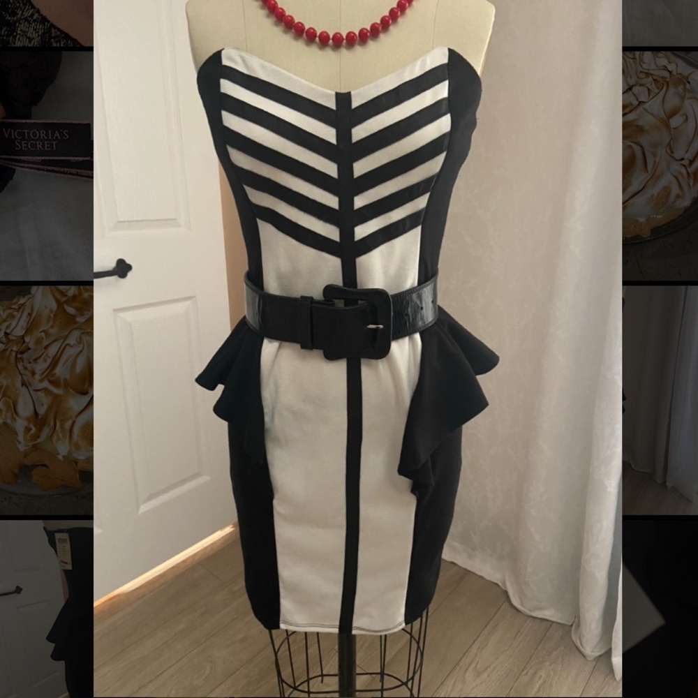 Arden B strapless 80s style dress Medium NWT